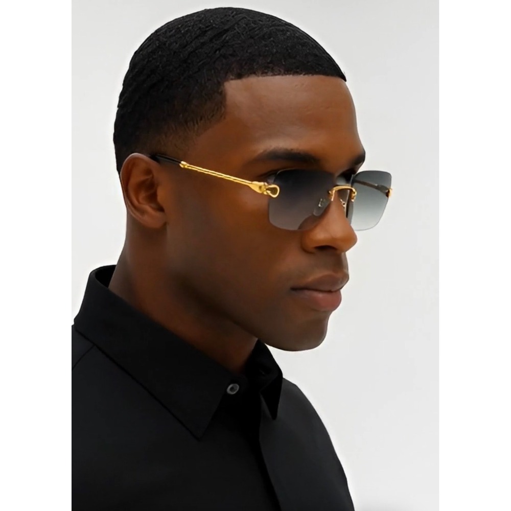 Men Sunglasses Fashion Designer Classy Sophisticated Green Lens Retro Vintage - Picture 5 of 11
